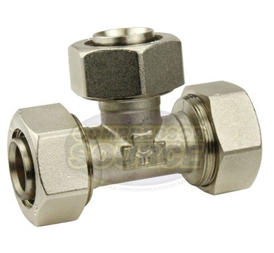 RapidAir MaxLINE Compressed Air Piping 1'' Tee M8012 Max Line Rapid Air