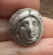CARIAN ISLANDS, RHODOS. (387-304 B.C). SILVER DIDRACHM.