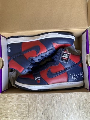 Nike Dunk High SB x Supreme By Any Means Navy Size 9.5