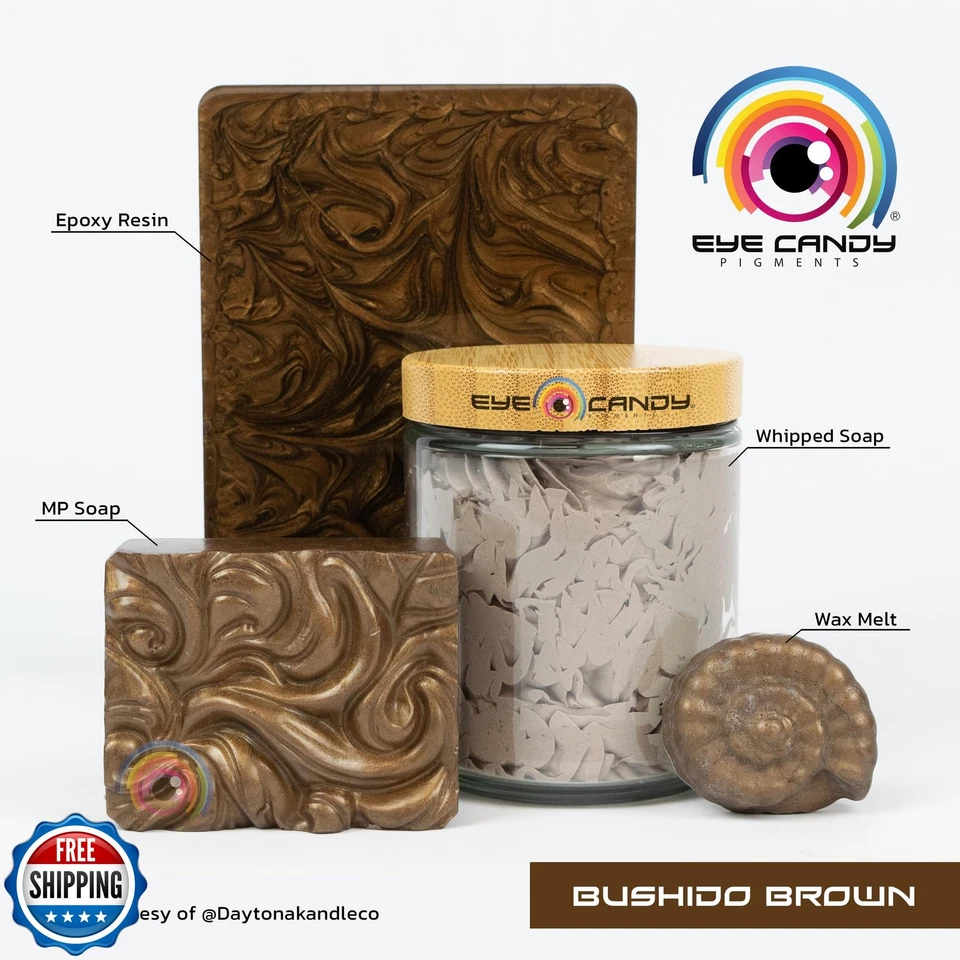 Eye Candy Pigments Premium Brown Mica Powder - Bushido Brown (50gr) - for Epo - Image 3 of 4