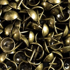 500Pcs Upholstery Tacks 7/16in Antique Brass Furniture Nails
