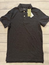 Goodfellow Co Loring Polo Shirt Mens Small Charcoal Gray Standard Fit Stretch