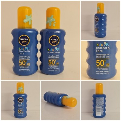NIVEA Sun Kids Protect & Care LSF 50+ Farbspray 200 ml Sprays x2
