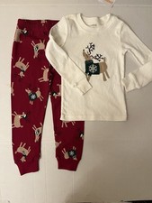 NWT Boys 3-4 Gymboree HOLIDAY 2012 REINDEER FAMILY 2pc Pajamas Gymmies Sleepwear