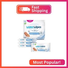 WaterWipes Sensitive Newborn  Baby Wipes, 3-In-1 Cleans, Cares, Protects, 99.9