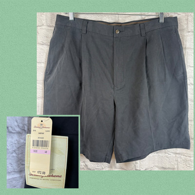 Tommy Bahama Sandpoint Herren Shorts Größe 40 Seide Schwarz NWT