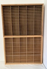 TWO Vintage Napa Valley Wooden Cassette 100 Storage Wall Rack Case x2