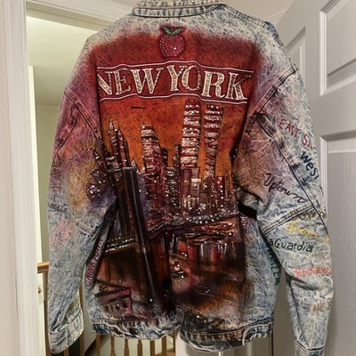 Tony Alamo Denim Jacket (Men's XL) New York Rhinestone Statue Twin