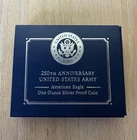 250th Anniversary U.S. Army American Eagle One Ounce Silver Proof Coin IN HAND