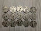 LOT OF 15- Vintage Standing Liberty Quarters -  Dates/Faded