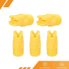 5pack Flat Fan Spray Tip 1/4BSPT Male Thread PP Nozzle 110 Degree 0.91mm