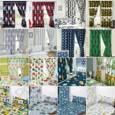 Kinder Jungen Vorhänge 168cm x 183cm - Tarnfarbe Dinosaurier Züge Armee Fu Raum