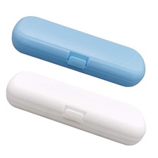 2 Pcs Electric Toothbrush Travel Case, Portable Holder Blue,White