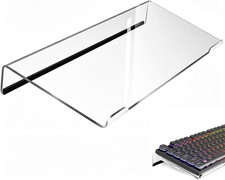 Keyboard Stand for Desk, 17 Inch Clear Ergonomic Keyboard Riser with Anti-Sli...