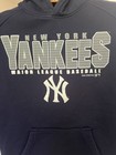 Majestic New York Yankees Kids Pullover Hoodie Medium 10/12 Navy Blue — photo 4