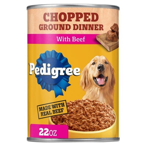 Pedigree Chopped Ground Dinner With Beef Adult Soft Wet Dog 
