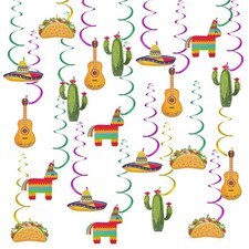 Mexican Fiesta Hanging Swirls Cinco De Mayo Party Ceiling Decor