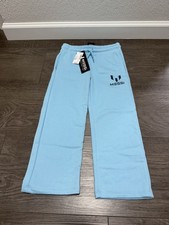 Boys Messi Fleece Sweatpants Air Blue Small 5/6 With Pockets New With Tags
