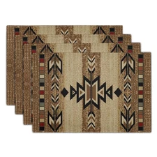 Giwawa Southwestern Placemats Rustic Tribal Geometric Decorative Table Mat An...