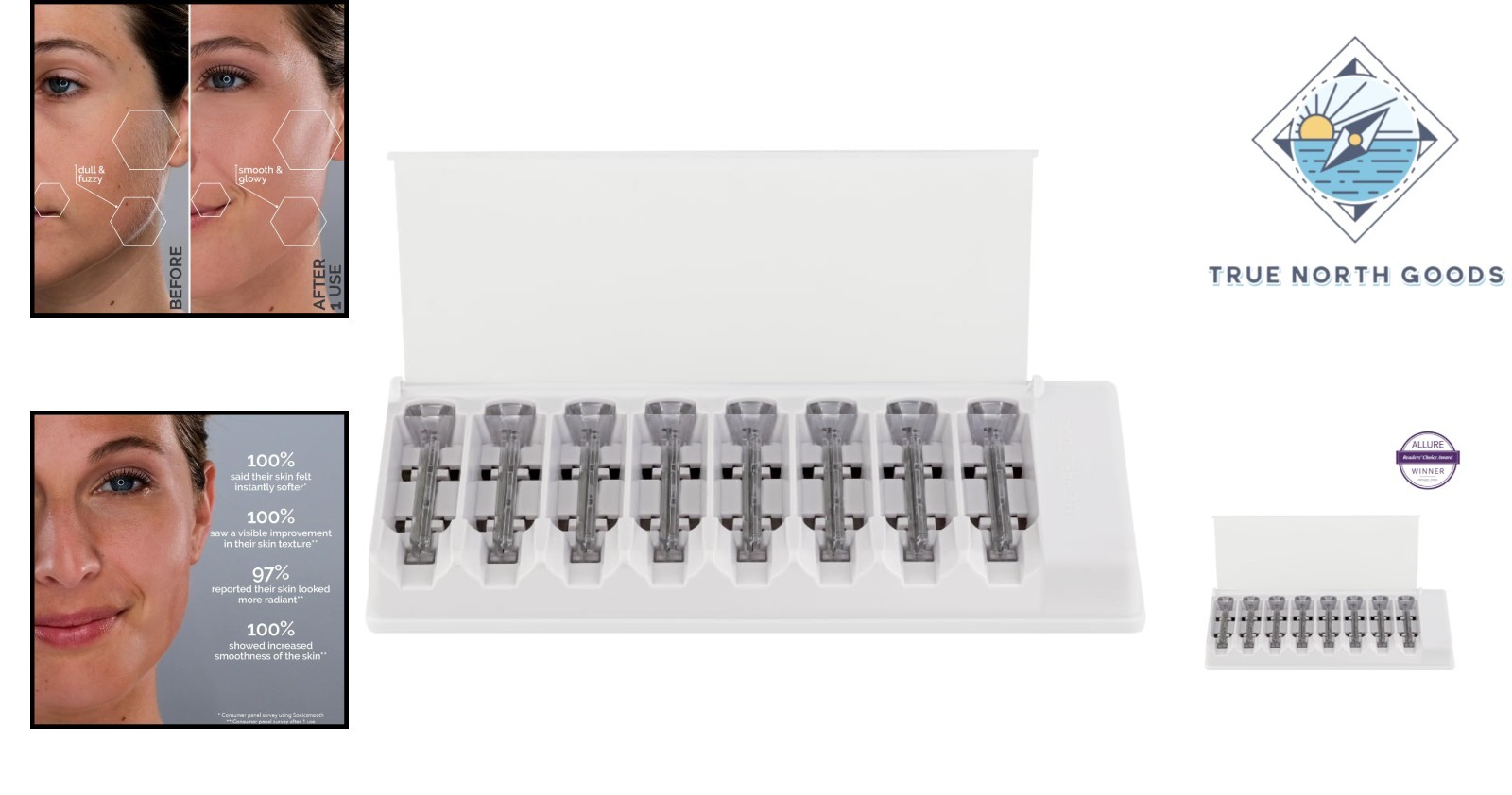 Sonicsmooth Pro+ Derma Blade Refills - 8 Single-Use Blades for Safe Beauty Care