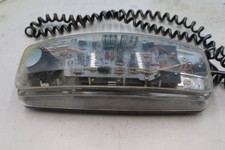 Vintage Clear Lenoxx Sound HAC PH-1400 Transparent Light Up Corded Phone. DIRTY