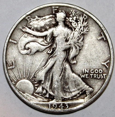 1943- D Walking Liberty Silver Half Dollar - Extra Fine - #0398EC