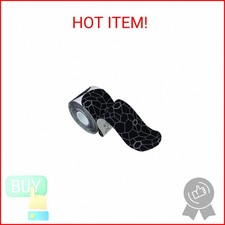 THERABAND Kinesiology Tape, Black/Grey, 1 Roll, with XactStretch Indicators, Lon