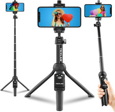 Texlar Selfie Stick Tripod with Remote - for iPhone 17, 16, 15, 14, 13, X  More