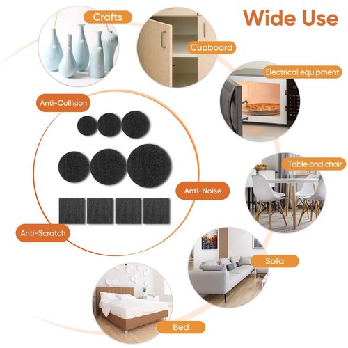 Almohadillas para muebles 300 piezas almohadillas de fieltro para muebles paquete enorme premium, autoadhesivas... - Imagen 6 de 7