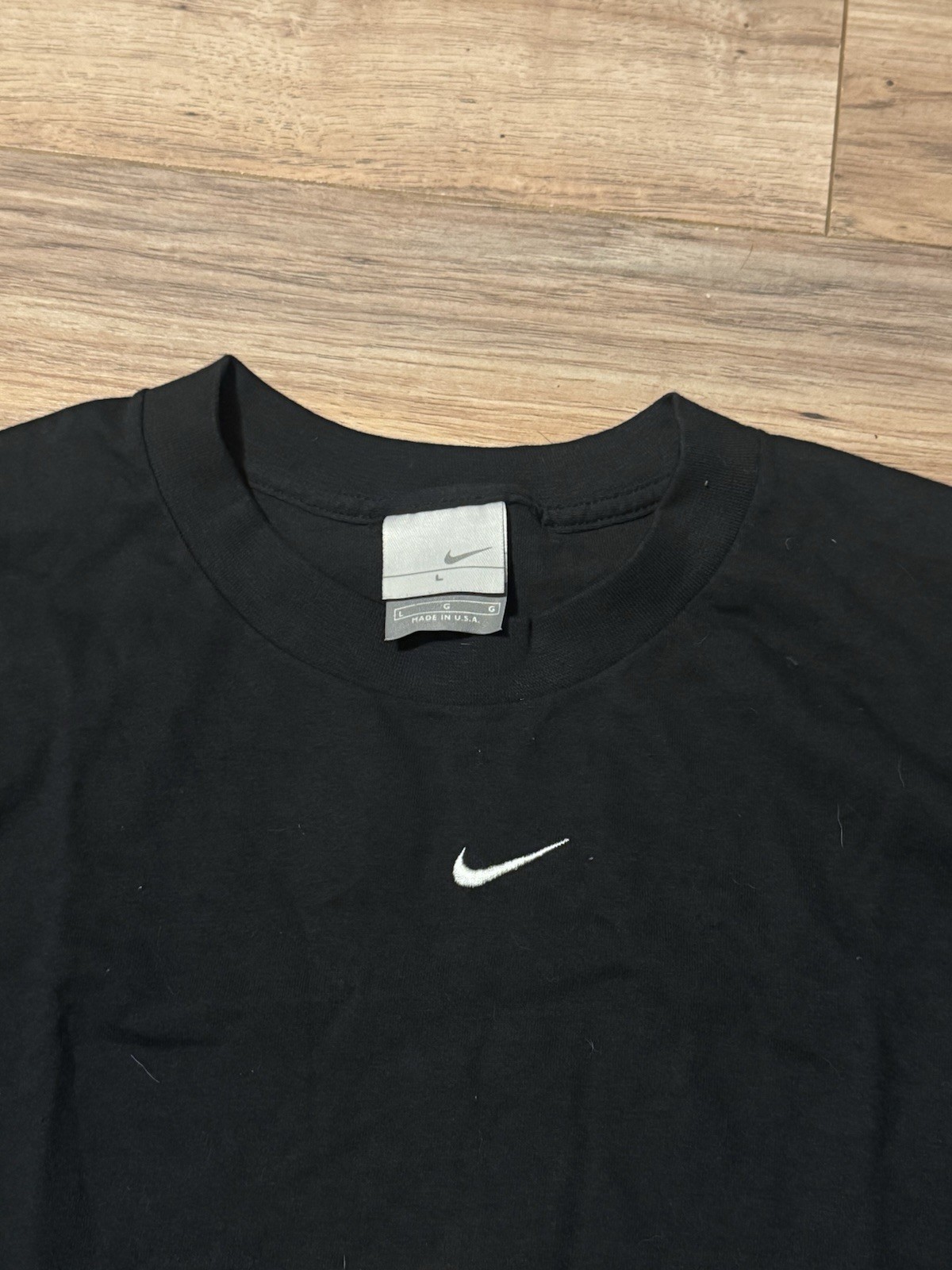 Vintage Nike Center Swoosh Long Sleeve T Shirt Size LARGE Cotton Rare MADE IN US image 2