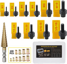 Rivet Nut Tool,Hand Nuts Riveter,Rivnut Tool with Metric and Sae,Rivet Nut Tool