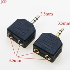 3.5mm Stereo Headphone Splitter Adapter Y Cable 1 Male to 2 Female AUX Audio Jac