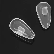 8 Pairs 15mm Air Cushion Silicone Nose Pads, Anti-Slip Push-in for Eyeglasses