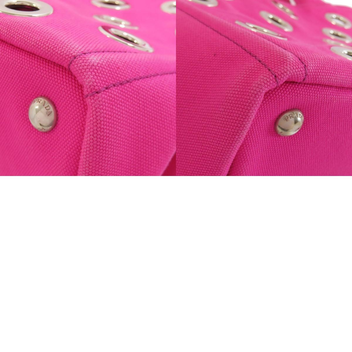 PRADA 1BG439 Canapa Mini Punching 2WAY Handbag Canvas Ladies Used from japan thumbnail 10