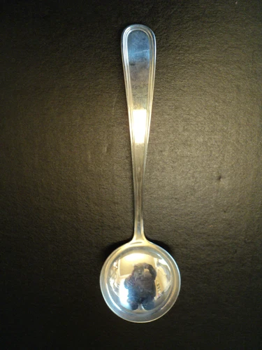 VINTAGE S. KIRK & SON HEAVY STERLING SILVER GRAVY LADLE "CALVERT" PATTERN