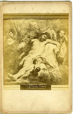PHOTO CABINET photography, Antwerp Museum the Trinity by RUBENS circa 1890