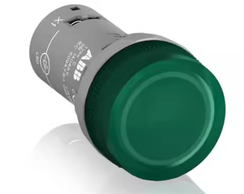 5 Stck. Neu ABB Grün Taste Blinkleuchte CL2-513G 110-130VAC ..AA - Bild 3 von 3