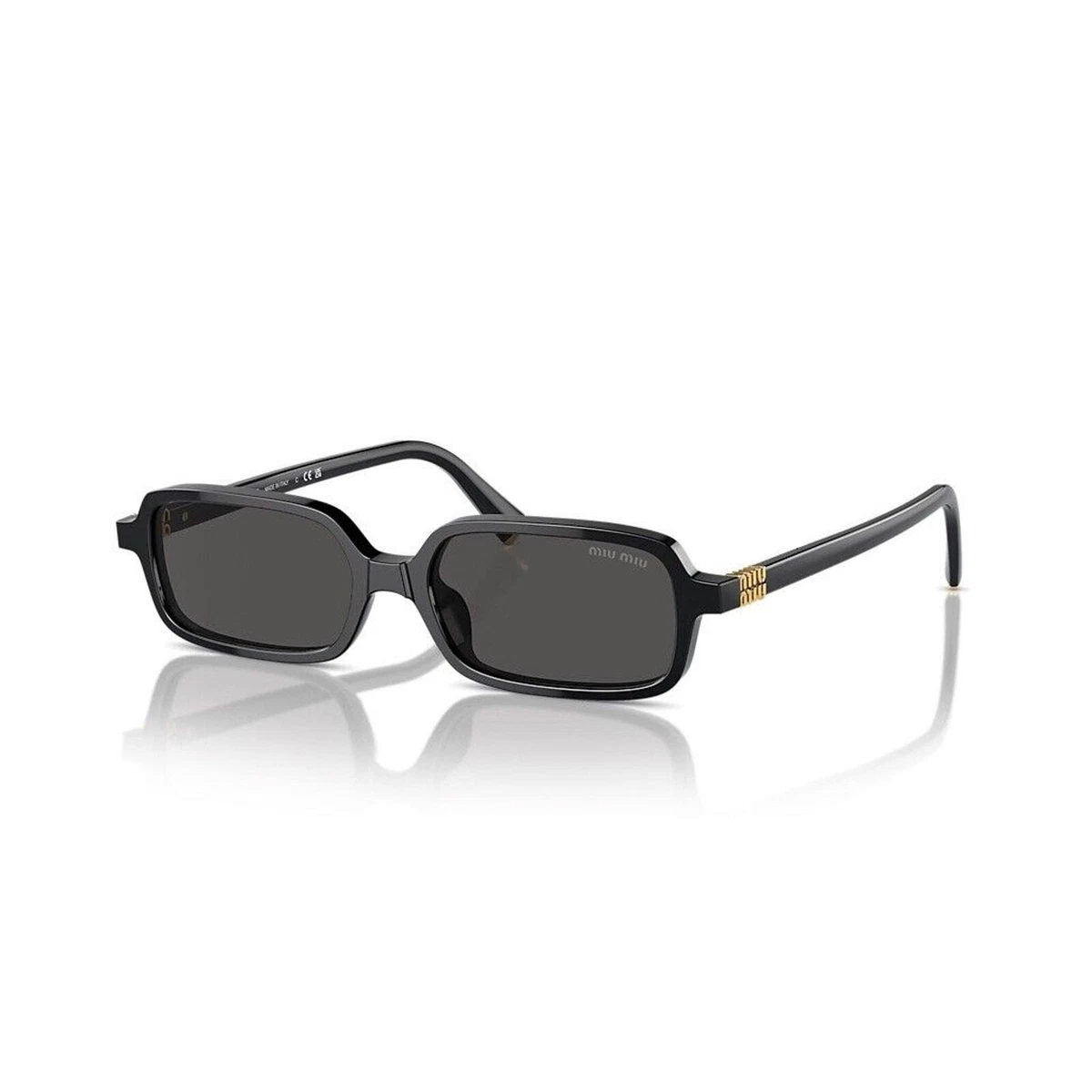 Miu Miu Women Sunglasses Black Grey Rectangle MUA05S 16K08Z NEW AUTHENTIC Miu Miu MU A06S 16K08Z Sunglasses - US main image 4