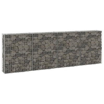 Gabionenwand Gabionen Steingabionen mit Abdeckung Verzinkter Stahl 300x30x100