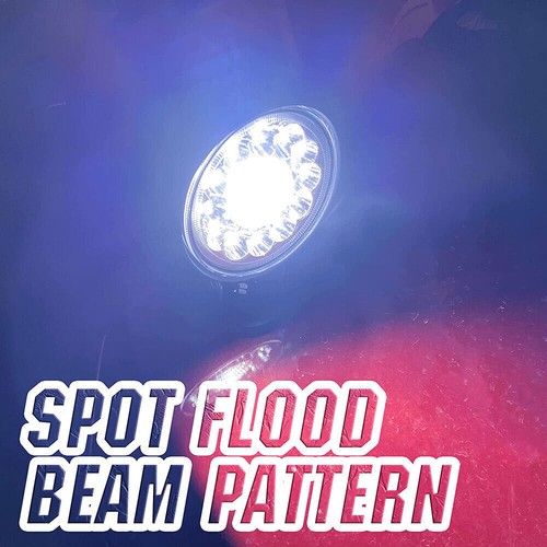 2-8X 4.5'' Round LED Spot Light Pods Work Flood Driving Fog Lamp Offroad 4WD ATV - Foto 6 di 16