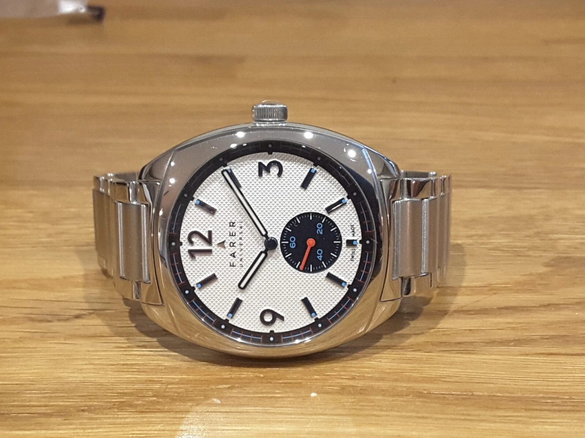 Stunning Farer Stanhope 2 Mechanical Wristwatch on S S Bracelet