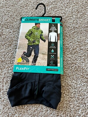 BNWT Climate Smart Men's Base Layer Top, LS Quarter zip, Light weight ...
