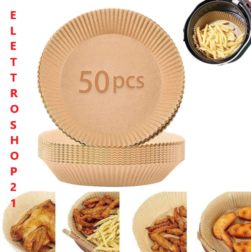 Carta Forno Per Friggitrice ad Aria Forno Microonde 50pz 16cm Fodere Usa e  Getta | eBay