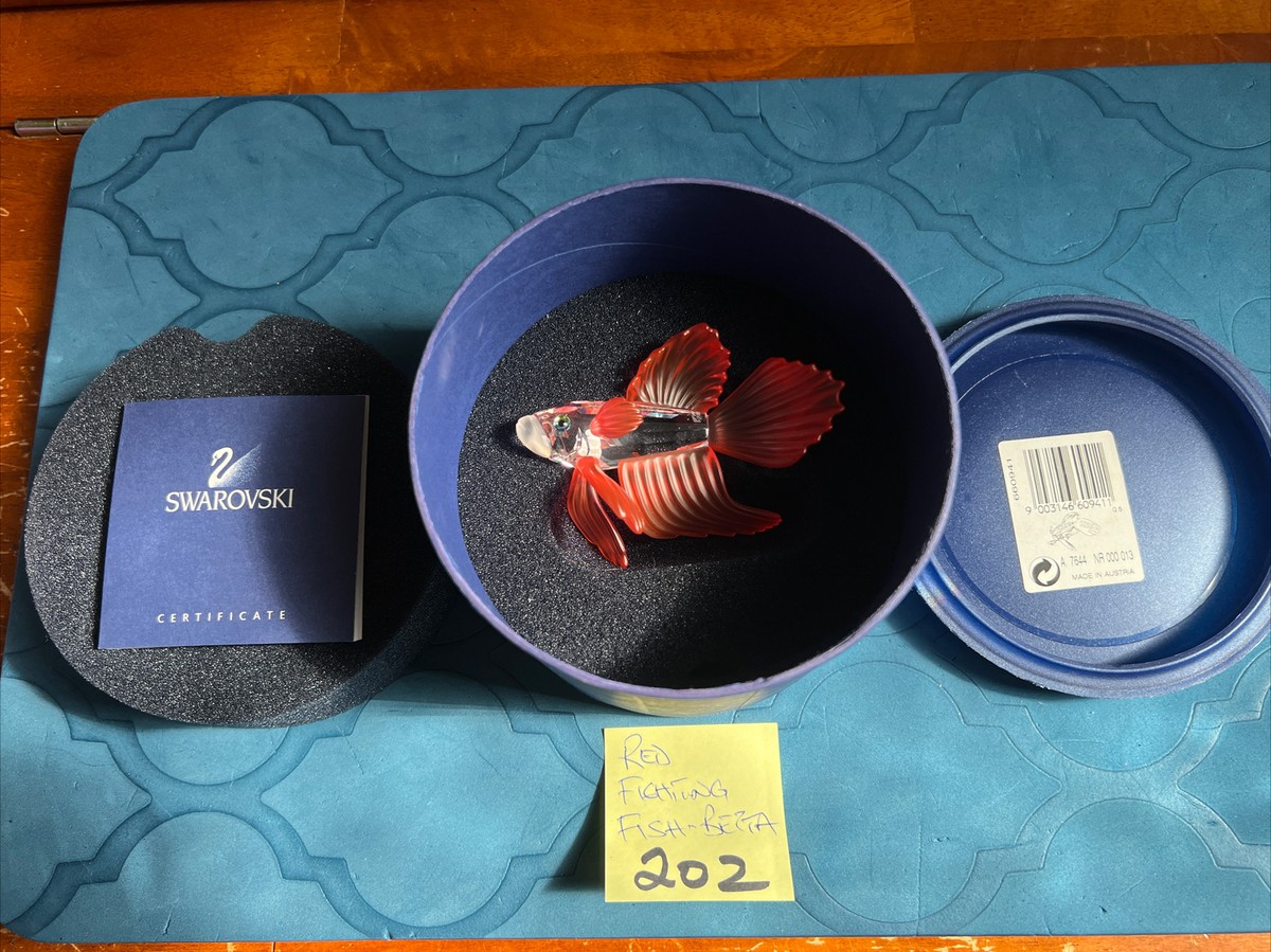 廃盤品　スワロフスキー SWAROVSKI ファイティングフィッシュ レッド魚 廃盤スワロフスキー Swarovski レッドファイティングフィッシュ - メルカリ
