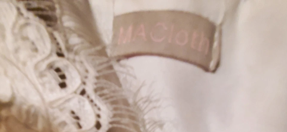 Vestido de novia MACloth longitud té encaje talla grande Foto 4 de 4