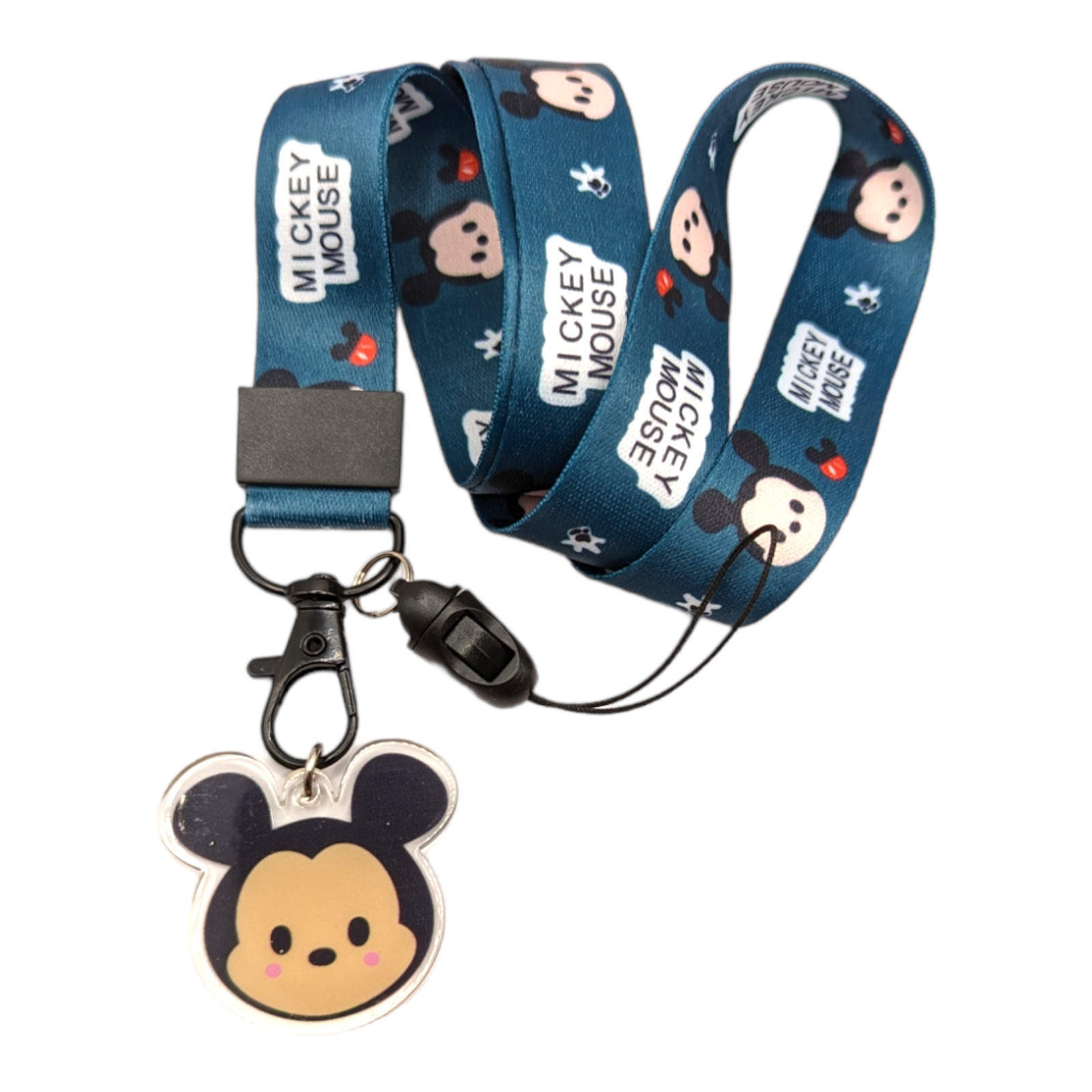 Disney Mickey Mouse Trading Pin Lanyard Detachable Charm Badge Holder