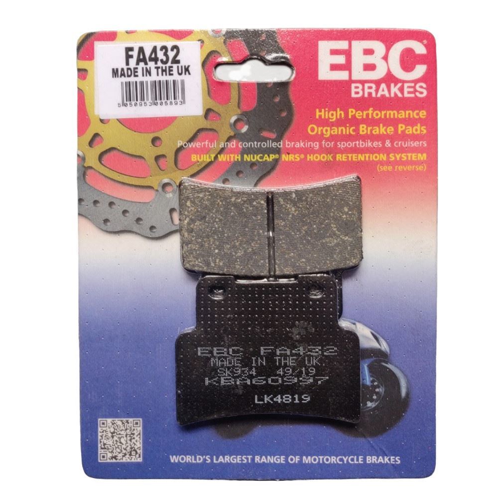 EBC FA432 Organic Brake Pads for Aprilia Mana 850 07-16