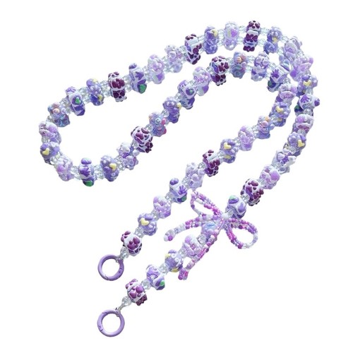 Unique 3D Beaded Phone Cord Women Cellphone Lanyard Crossbody Shoulder Bag Chain - Zdjęcie 11 z 14