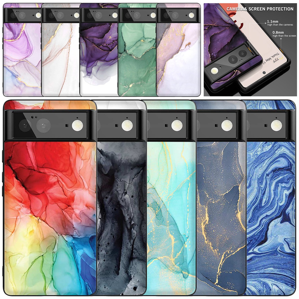 Custodia In Silicone Per Google Pixel 9 Pro XL 5G Designo Marmo 06 Disegni - Foto 7