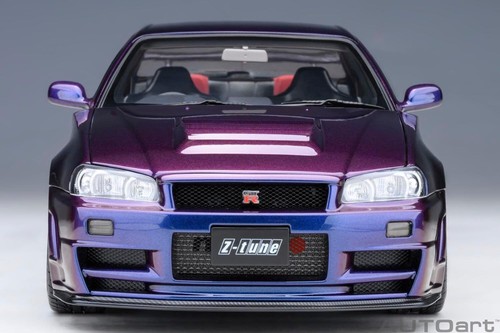 AUTOart 1/18 NISSAN SKYLINE NISMO R34 GT-R Z-tune Midnight Purple III 77464 New - Picture 7 of 10